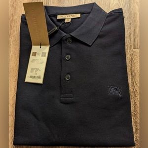 Men’s Burberry polo black NWT